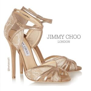 AUTHENTIC JIMMY CHOO ITALIAN LACE HEELS